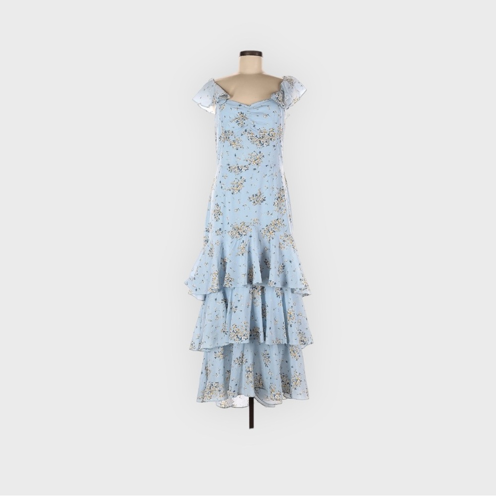 ❌❌SOLD❌❌Tiered Baby Blue Dress M